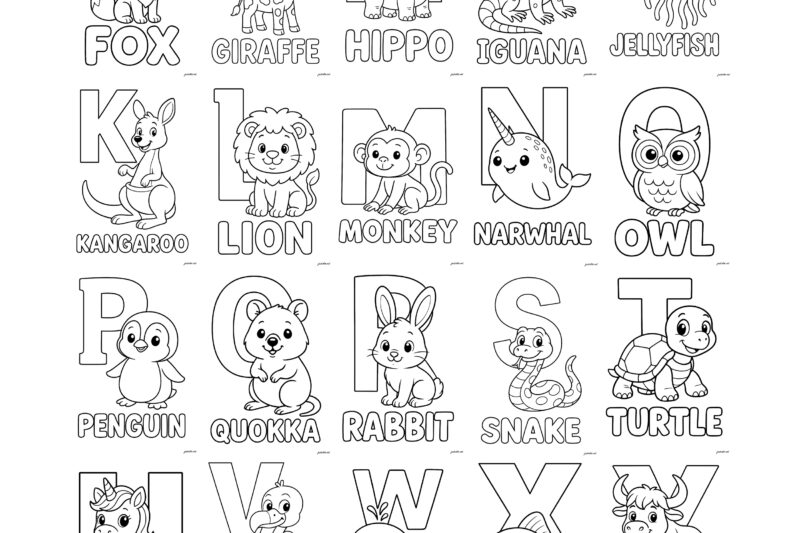 Free Abc Coloring Pages Printable