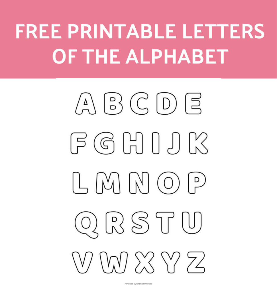 Free alphabet printables with letters worksheets and stencils for educational use