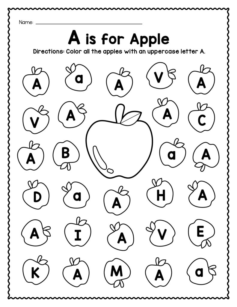 Free Alphabet Recognition Worksheets at Annette Stephens blog
