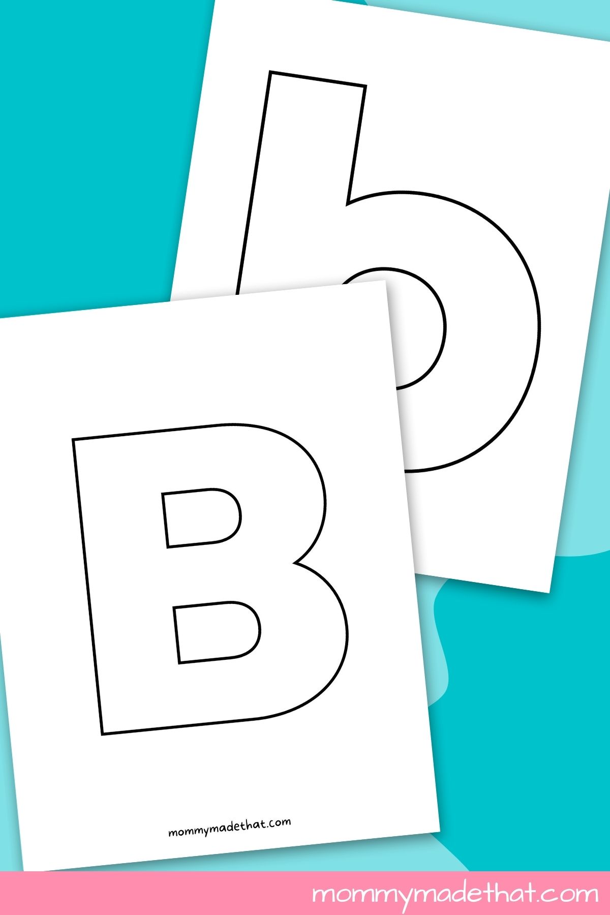 Free Alphabet Templates To Print featuring a printable letter B in bold outline