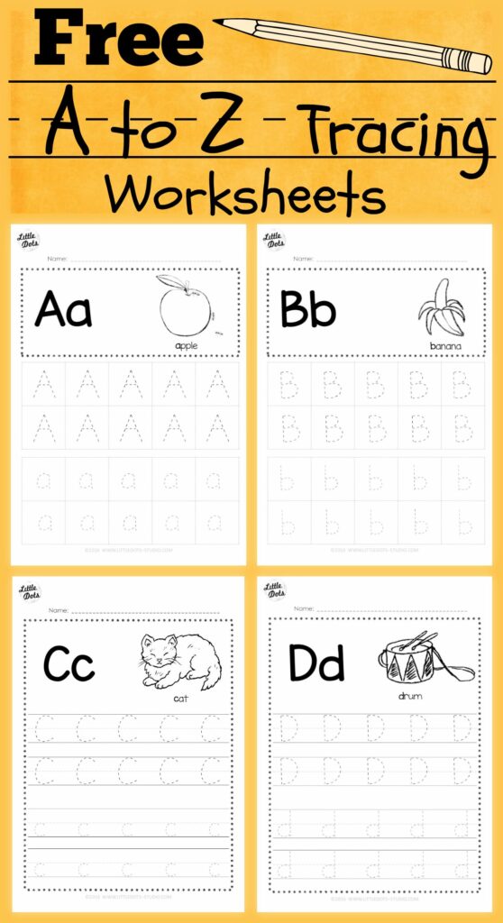 Free Alphabet Tracing Worksheets | A-z tracing activity sheets ...