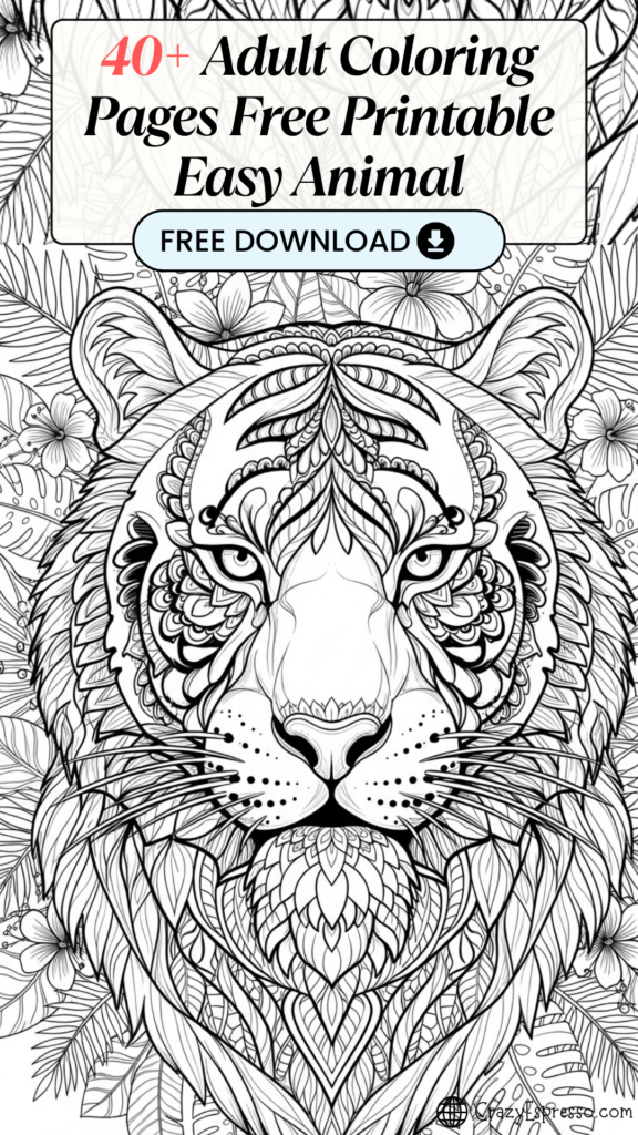 Free Animals Adult Coloring Pages: Relaxing Wildlife Designs to Color Free Animals Adult Coloring Pages: Relaxing Wildlife Designs to Color