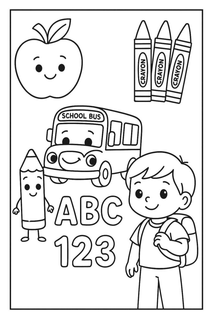 Free Back To School Coloring Pages For Kids (Printable & Fun!) Free Back To School Coloring Pages For Kids (Printable & Fun!)