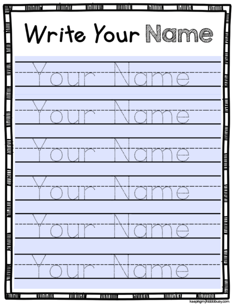 Free Blank Name Tracing Worksheets - Name Tracing - Name Tracing Worksheets