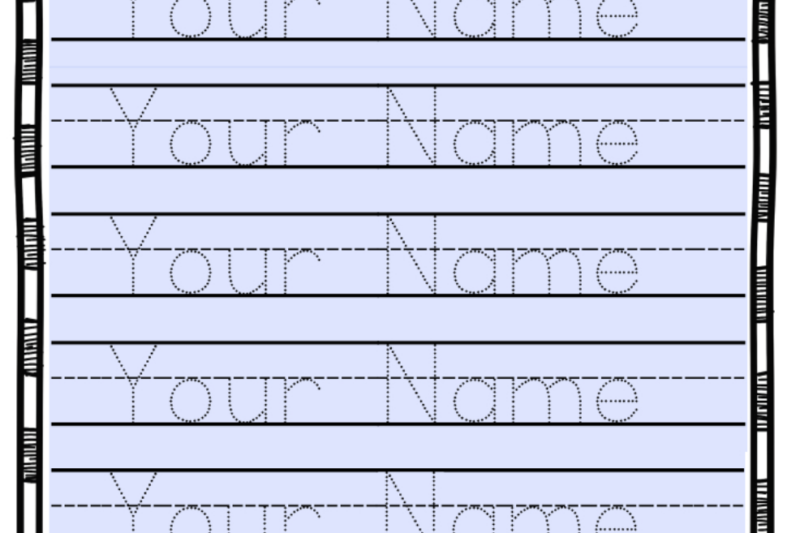 Free Blank Name Tracing Worksheets