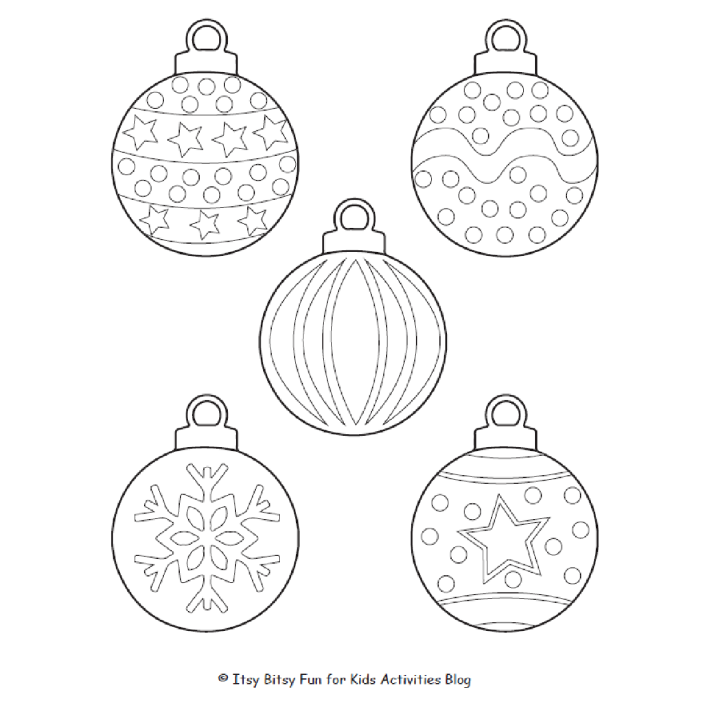 Free Christmas Ornament Coloring Pages – Fun Designs! - Free coloring ...