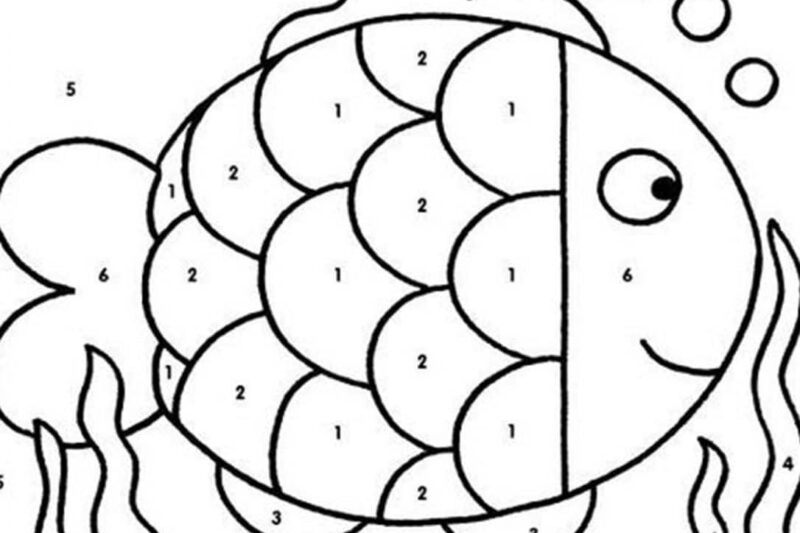 Free Color By Number Kindergarten