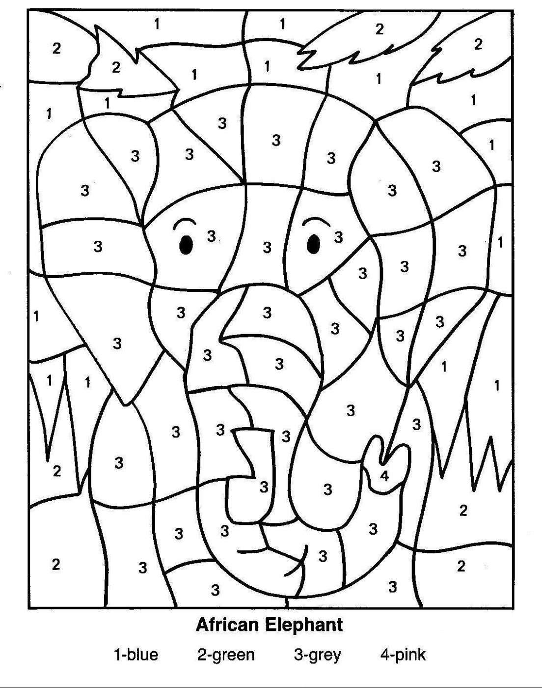 Free Color By Number Worksheet - Free Color by Numbers Worksheets | Activity Shelter