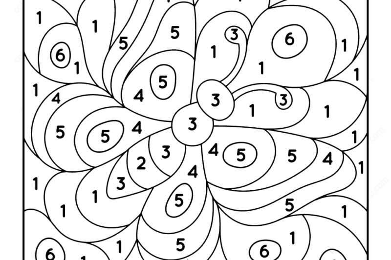 Free Color By Numbers Pages