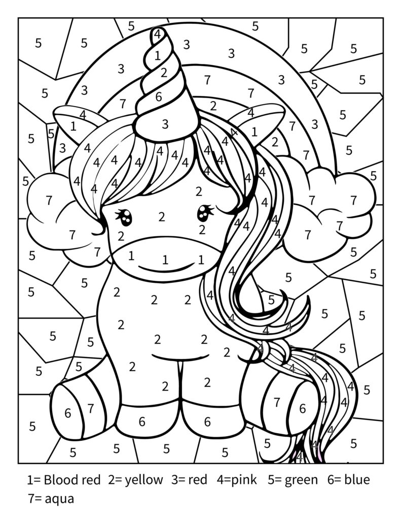 Free Coloring By Number Pages - Free Color by Number Printable PDF Fun! - Printables for Everyone