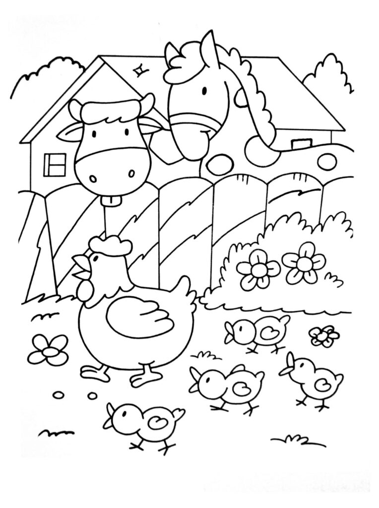 Free Coloring Pages Farm Animals - Free Printable Templates
