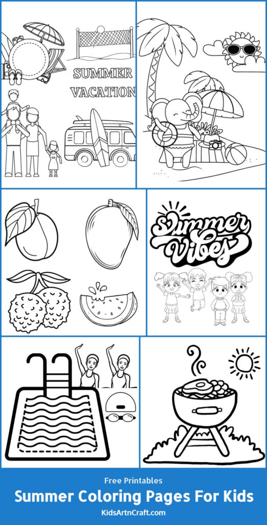 Free Coloring Pages For Kids Summer