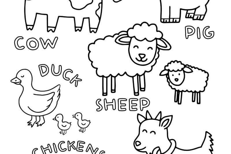 Free Coloring Pages Of Farm Animals