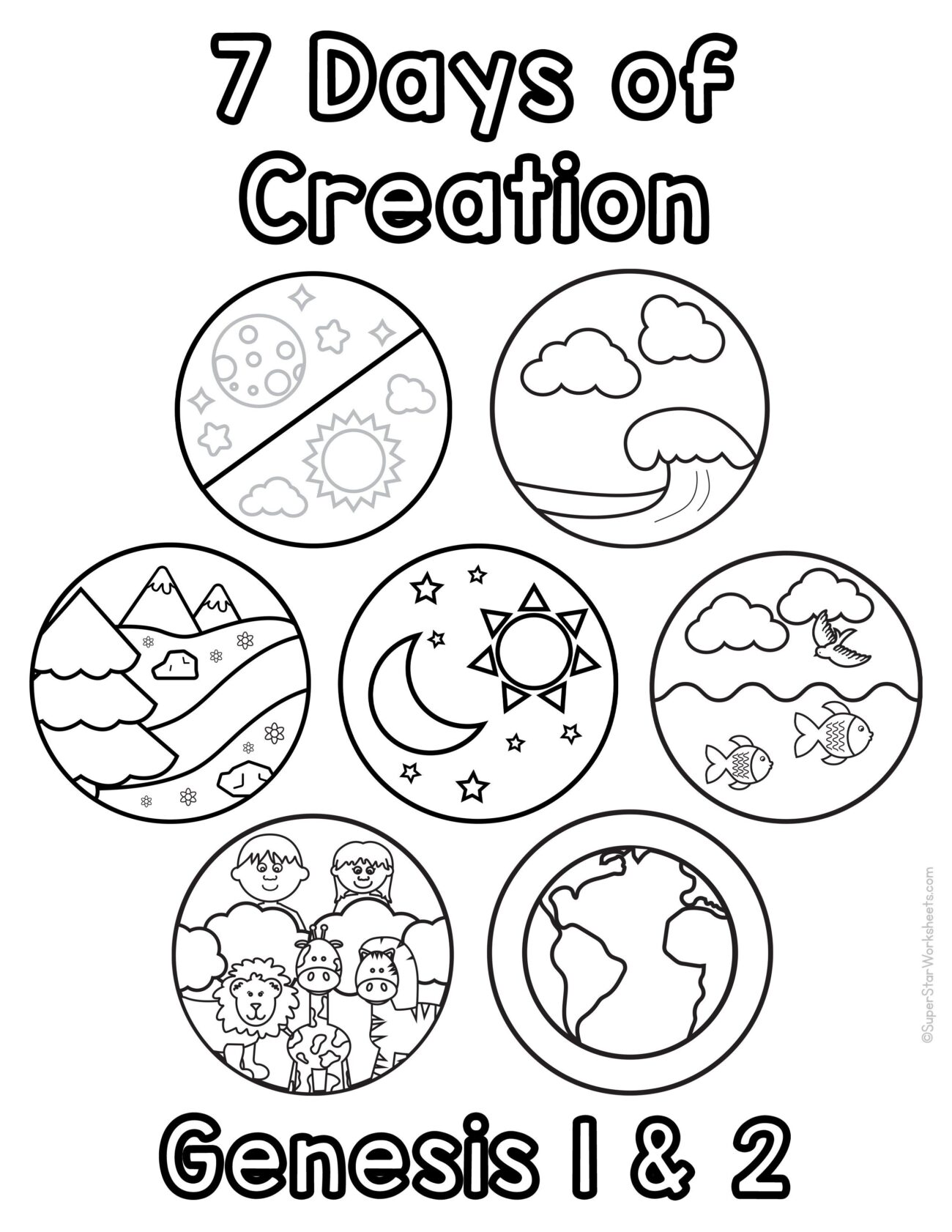 Free Coloring Pages On Creation - Free Printable Creation Coloring Pages