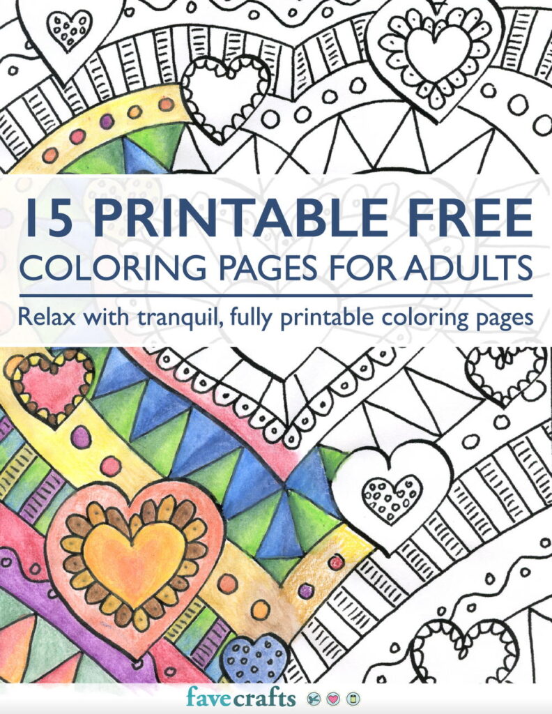 Free Coloring Sheets For Adults Pdf