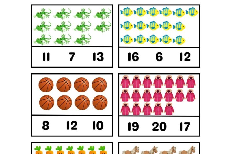 Free Counting Worksheets For Kindergarten