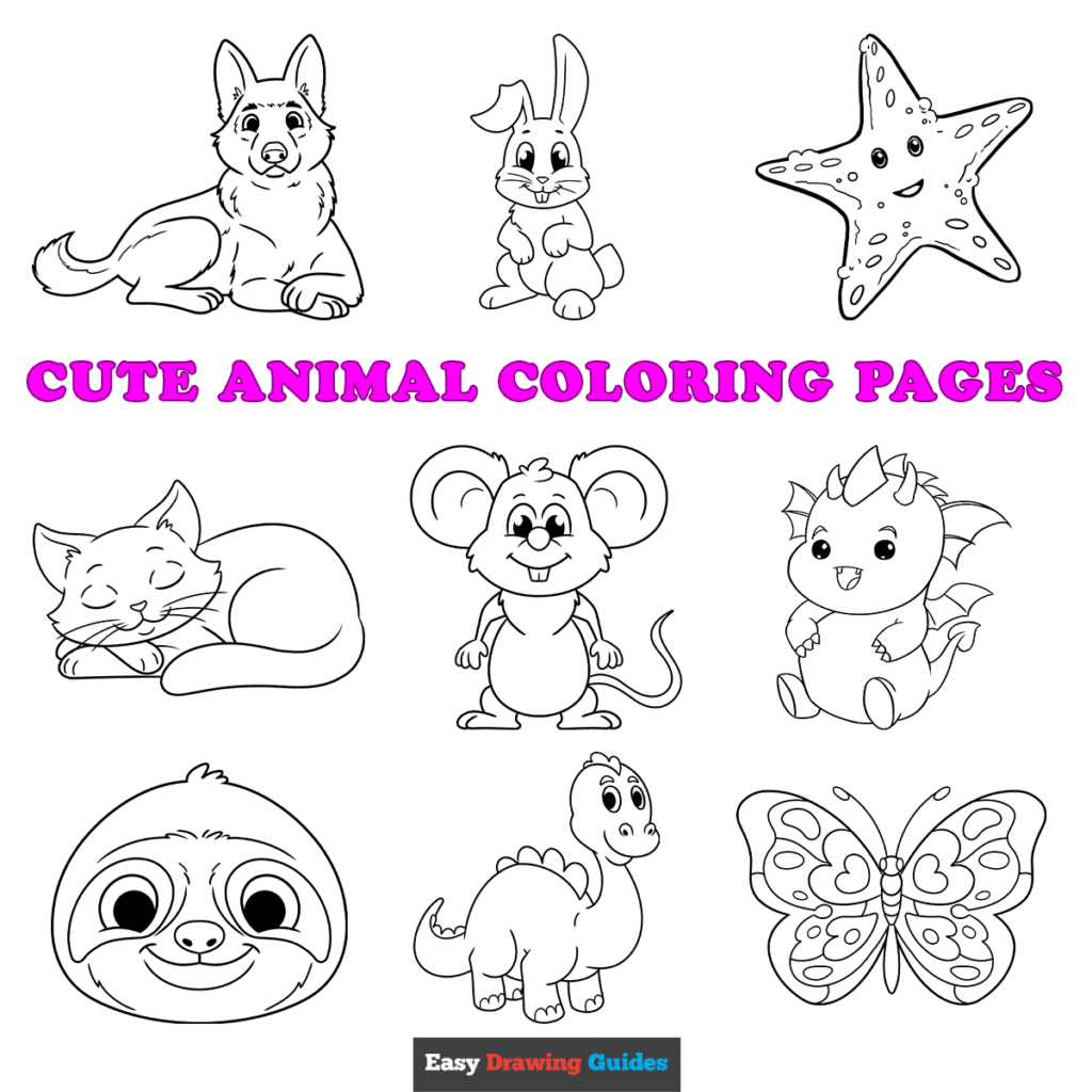 Free Cute Animal Coloring Pages Free Cute Animal Coloring Pages