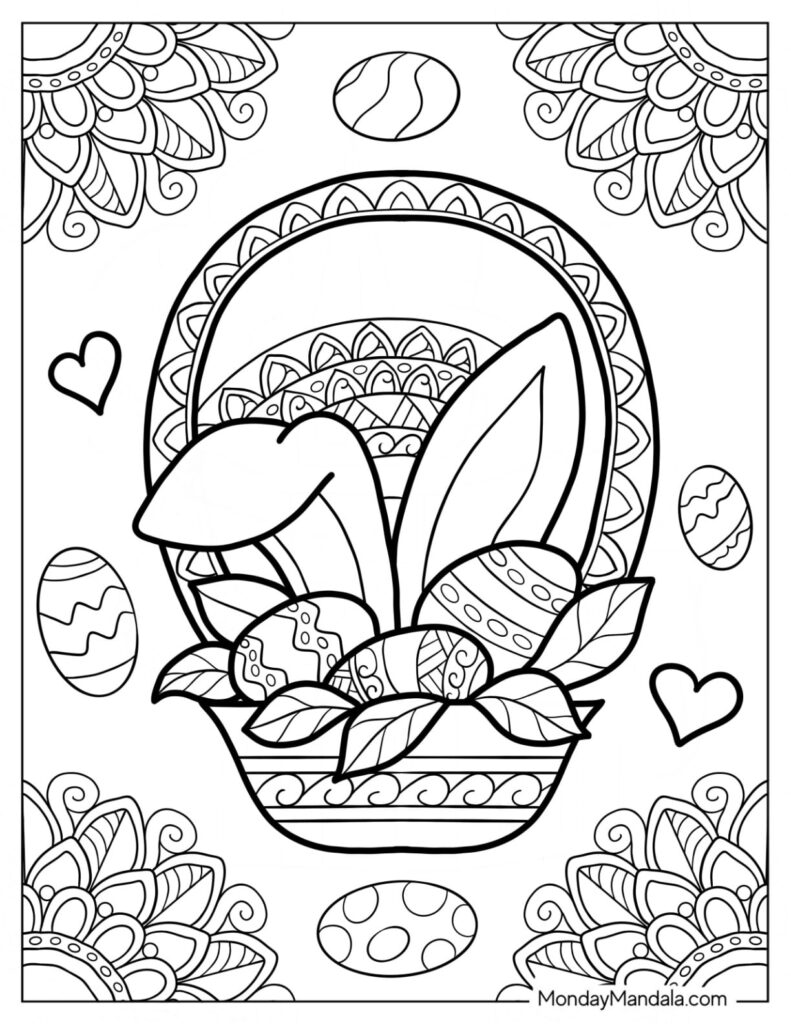 Free Easter Printables For Adults - Printable Easter Coloring Pages For Adults [2025]