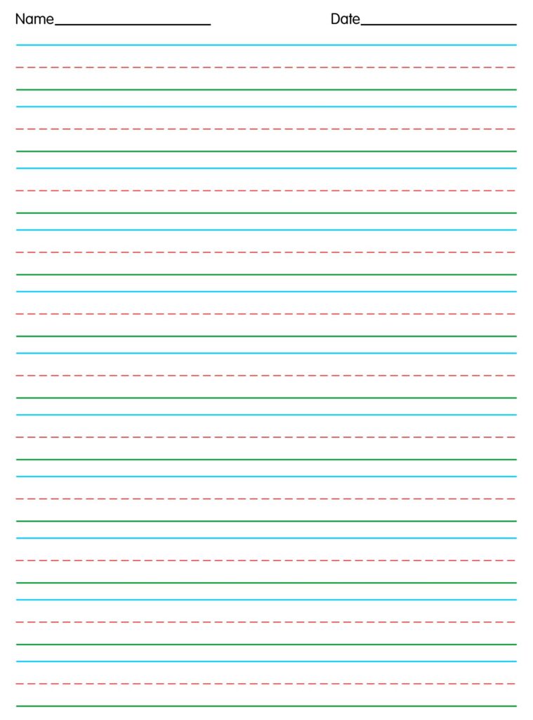 Free Handwriting Paper For Kindergarten - Kindergarten Writing Paper Free Printable