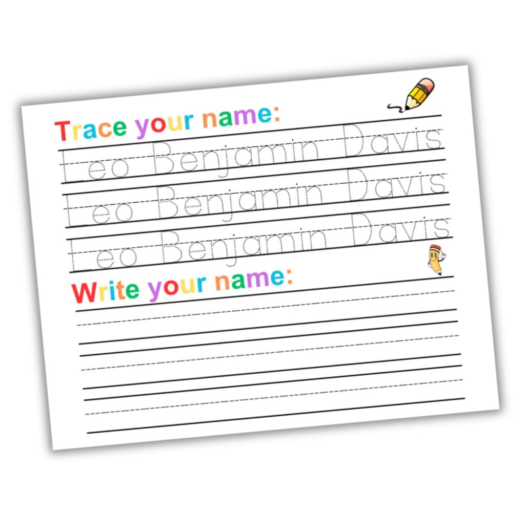 Free Handwriting Worksheets: Write Your Name & More! - Printable Art ...