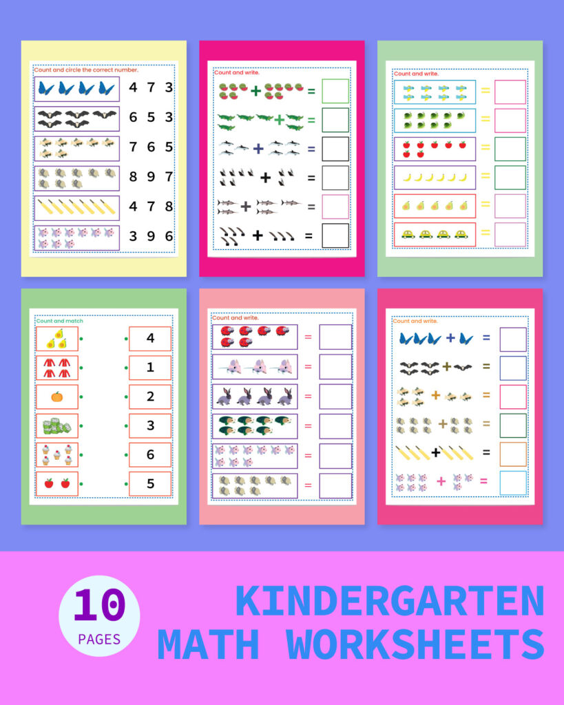 Free Kindergarten Math Worksheets – Printable PDFs for Learning … Free Kindergarten Math Worksheets – Printable PDFs for Learning ...