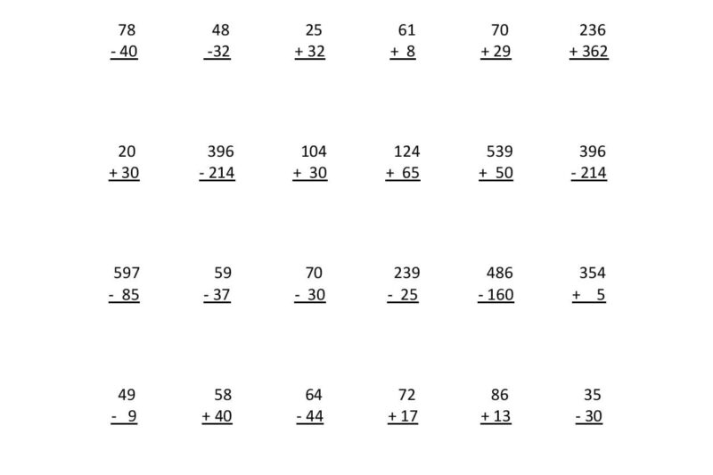 Free Math Sheets For 2nd Grade