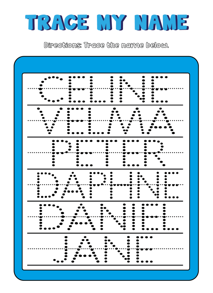 Free Name Tracing Worksheets For Preschool – BSBF