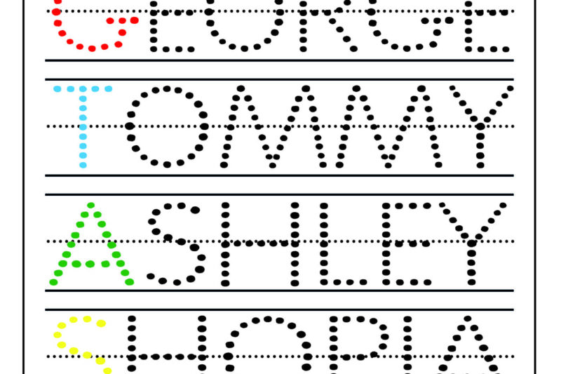 Free Name Tracing Worksheets Printable