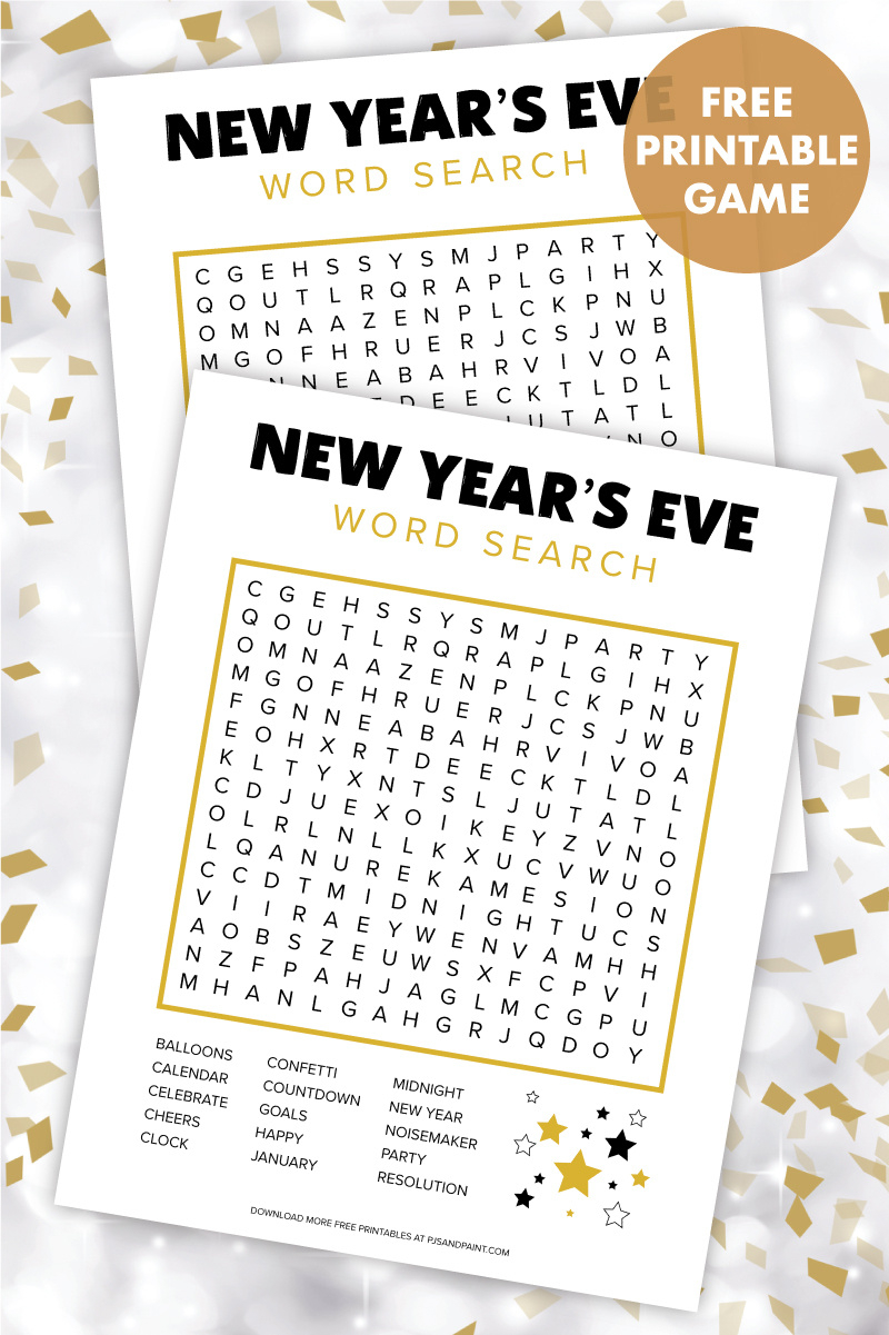 Free New Years Games Printable - Free Printable New Years Eve Games - FREE Printable A-Z
