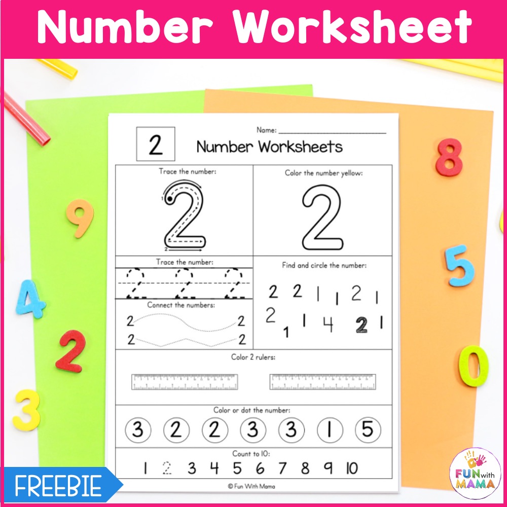 Free Number Worksheets For Preschool - Free Printable Winter Preschool Number Tracing Worksheets - Worksheets ...