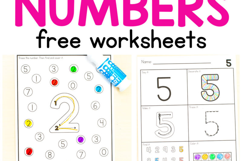 Free Number Worksheets For Preschoolers