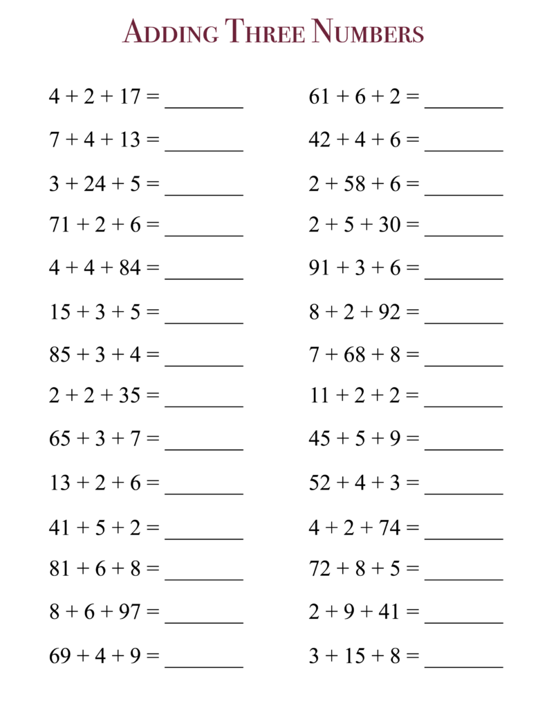 Free Printable 3rd Grade Math Worksheets – King Printables Free Printable 3rd Grade Math Worksheets - King Printables