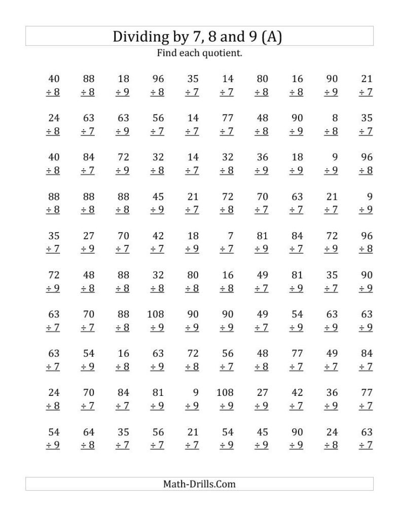 Free Printable 8Th Grade Math Worksheets