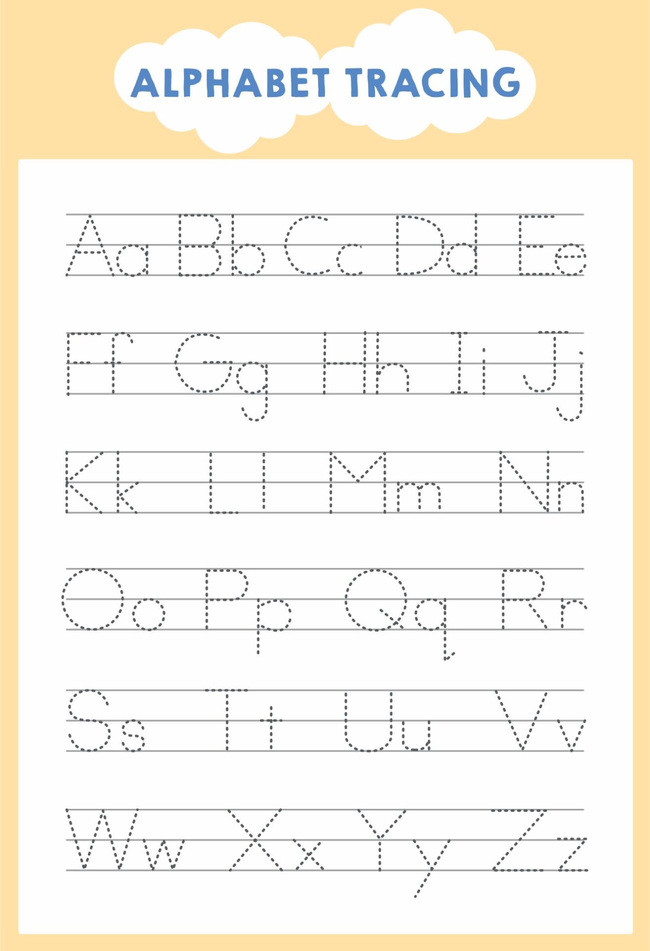 Free Printable Abc Tracing Letters - Free Alphabet Tracing Printables: Easy ABC Fun! - Printables for Everyone