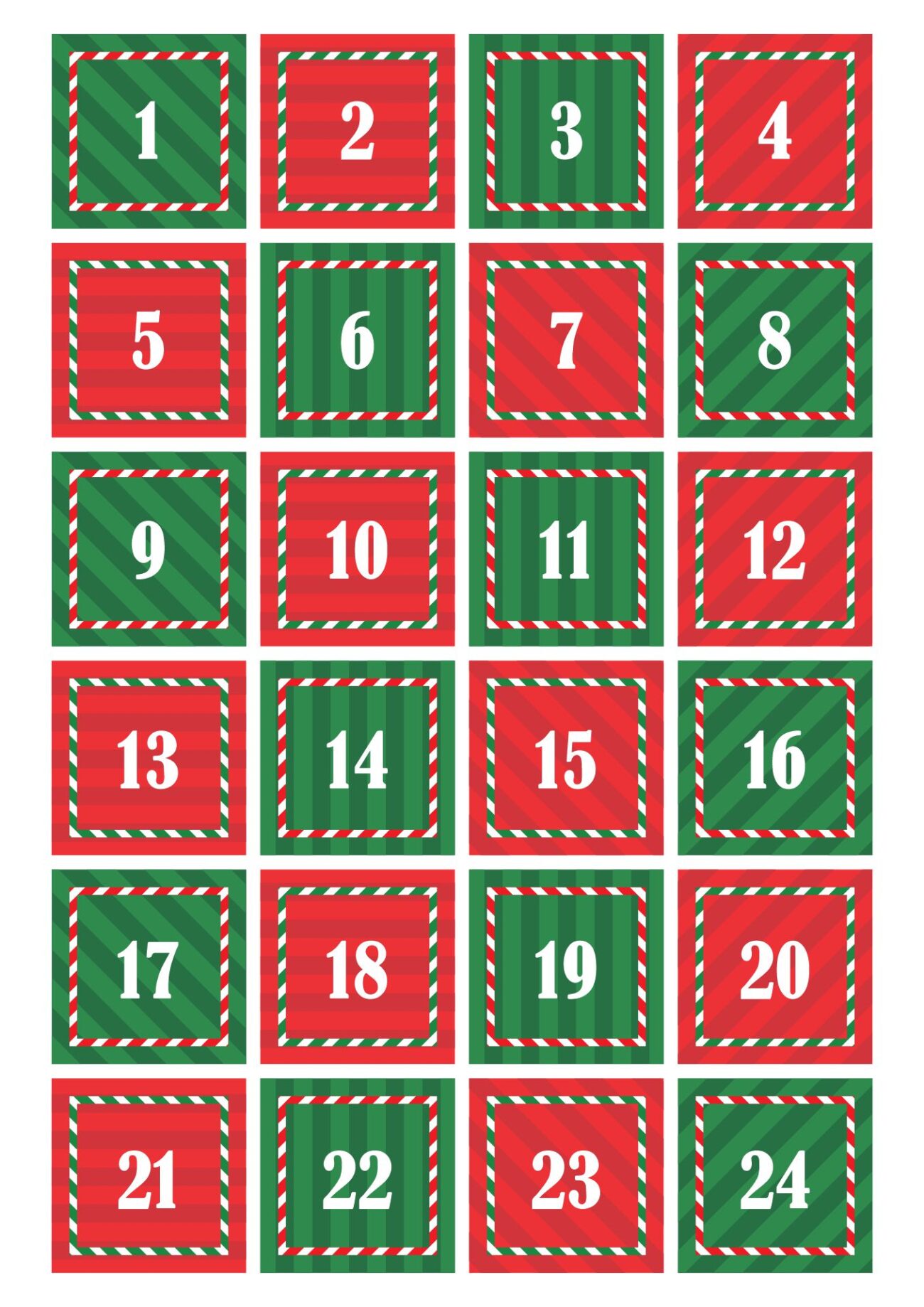 Free Printable Advent Calendar Numbers - Advent Calendar Free Printable Numbers - King Printables