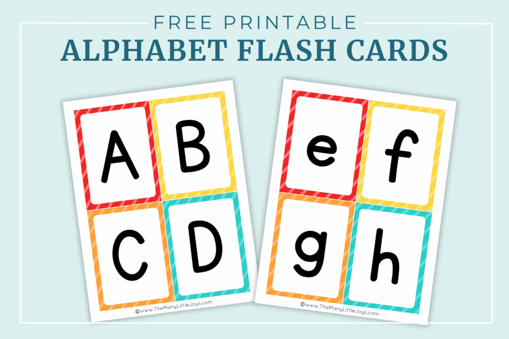 Free Printable Alphabet Flashcards Upper and Lowercase Free printable flashcards displaying uppercase and lowercase alphabet letters