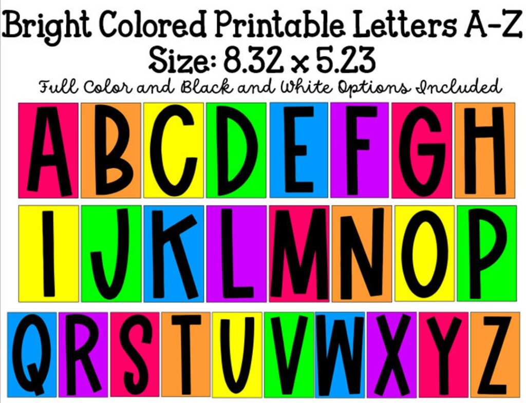 Free Printable Alphabet Letters A To Z