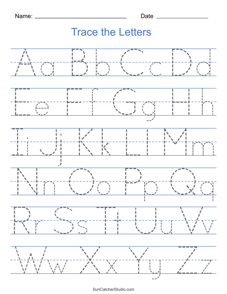 Free Printable Alphabet Tracing Worksheets for Kindergarten | FREE … Free Printable Alphabet Tracing Worksheets for Kindergarten | FREE ...