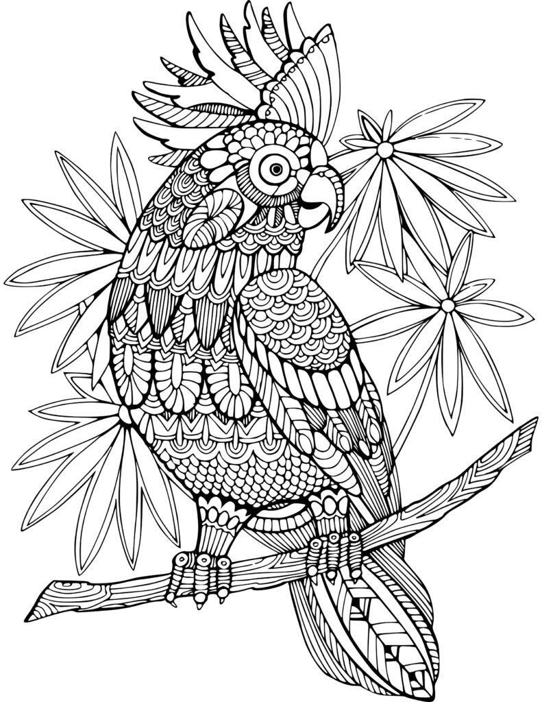 Free Printable Animal Coloring Pages, Cats and dogs to birds and fish ...