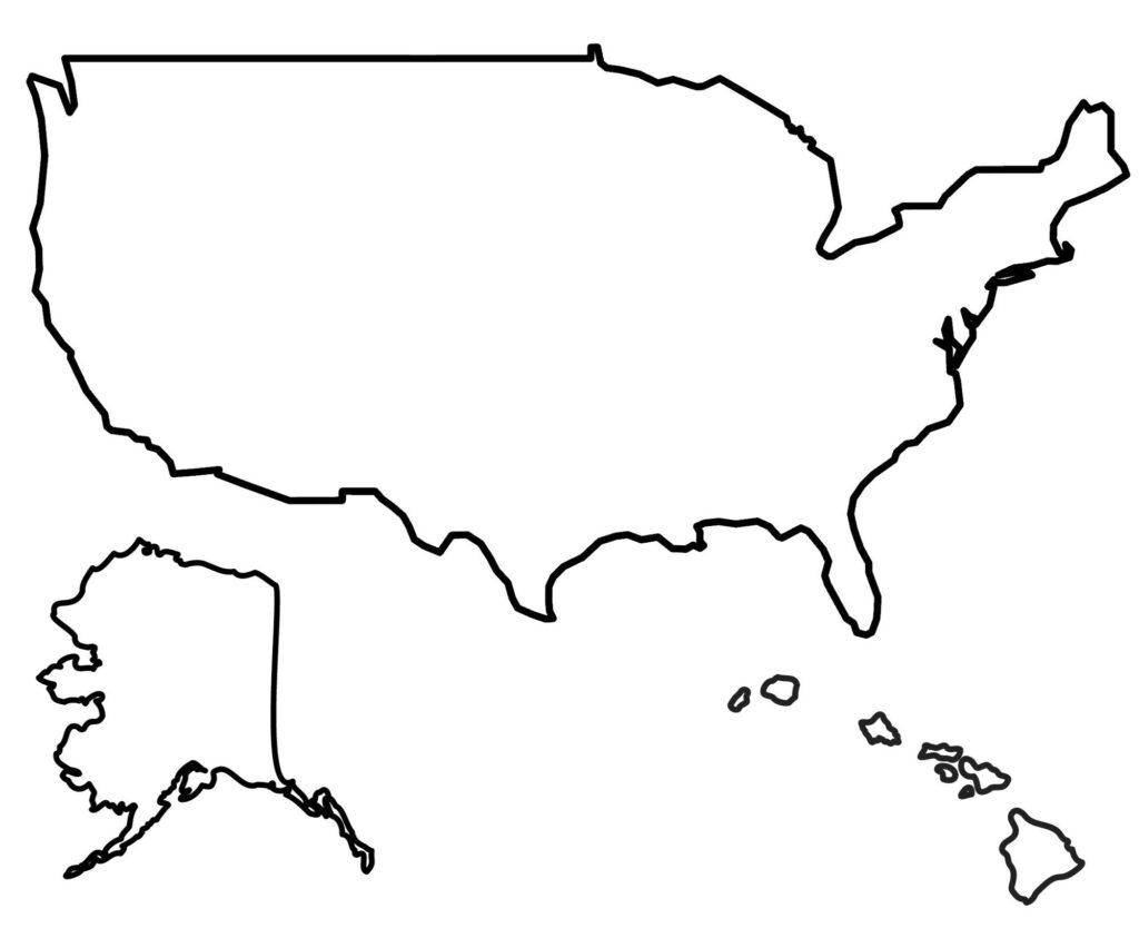 Free Printable Blank Map Of The Us - Printable Blank Map Of The United States: 7 Free Resources - Free ...
