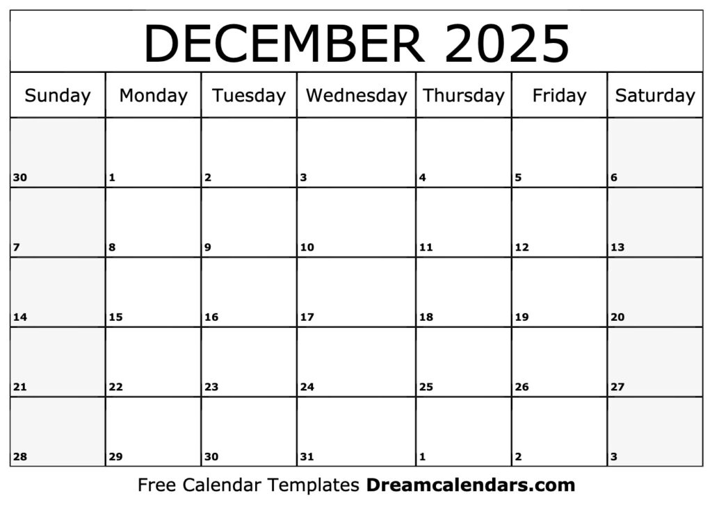 Free Printable Calendar Dec 2025 – December 2025 Calendar – Free Printable with Holidays and Observances Free Printable Calendar Dec 2025 - December 2025 Calendar - Free Printable with Holidays and Observances