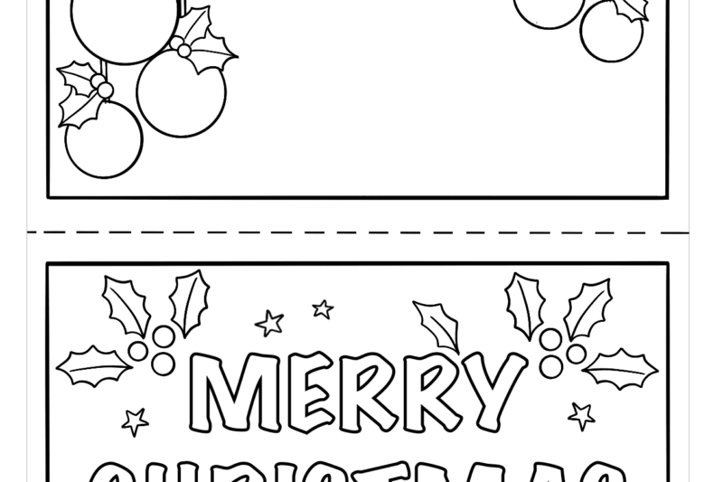 Free Printable Christmas Card Coloring Pages