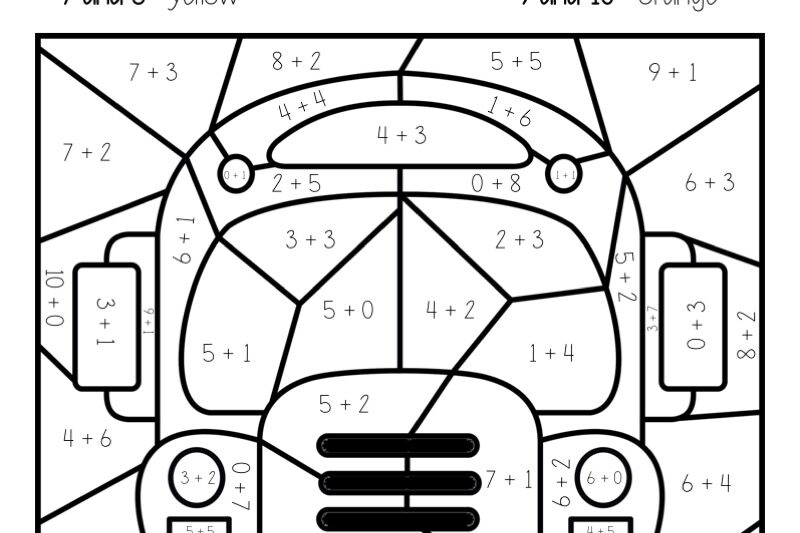 Free Printable Color By Number For First Grade