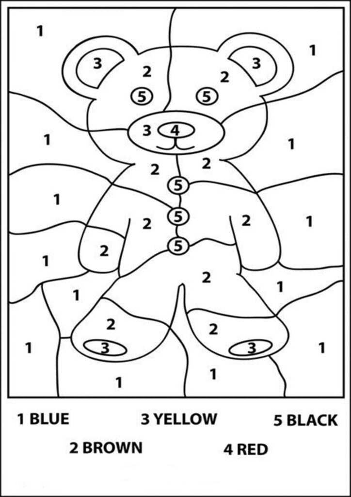 Free Printable Color by Number Worksheets For Kindergarten ...
