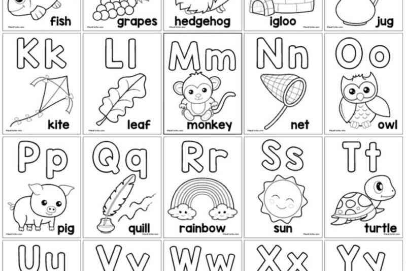 Free Printable Coloring Page Az Alphabet Coloring Pages