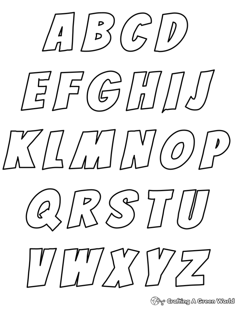 Free Printable Coloring Page Az Alphabet Coloring Pages - Free ...