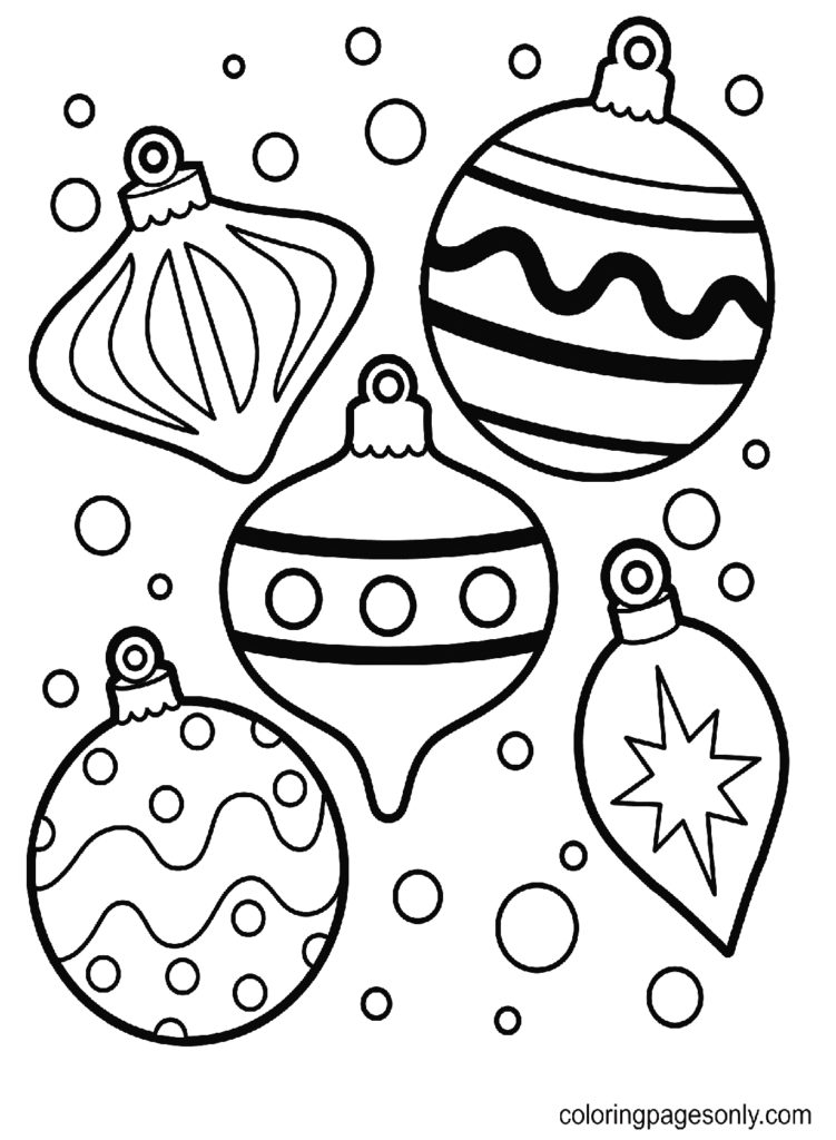 Free Printable Coloring Pages Christmas Ornaments - Christmas Ornament Coloring Page Free Printable