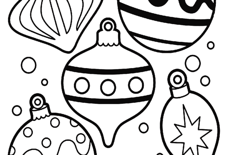 Free Printable Coloring Pages Christmas Ornaments