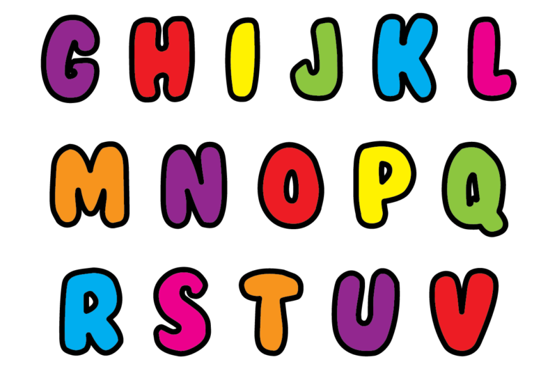 Free Printable Coloured Alphabet Letters
