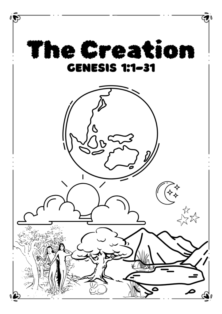 Free Printable Creation Coloring Pages Bible